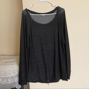 Black peppered long sleeve sweater